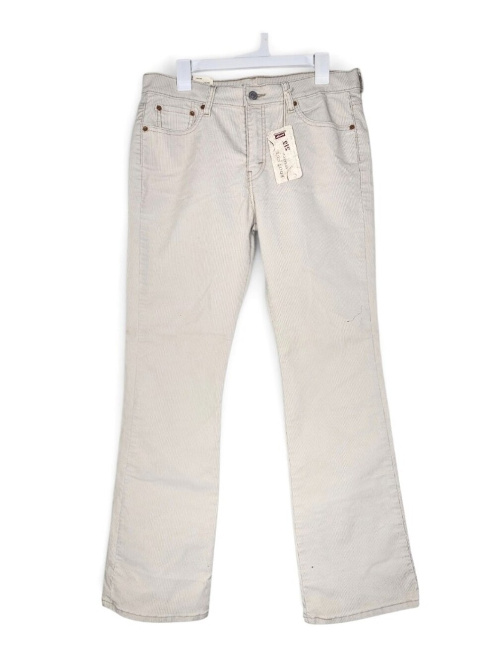 Vtg Levis 515 NWT Corduroy Bootcut 12 Medium Misses Beige Tan Deadstock USA 90s
